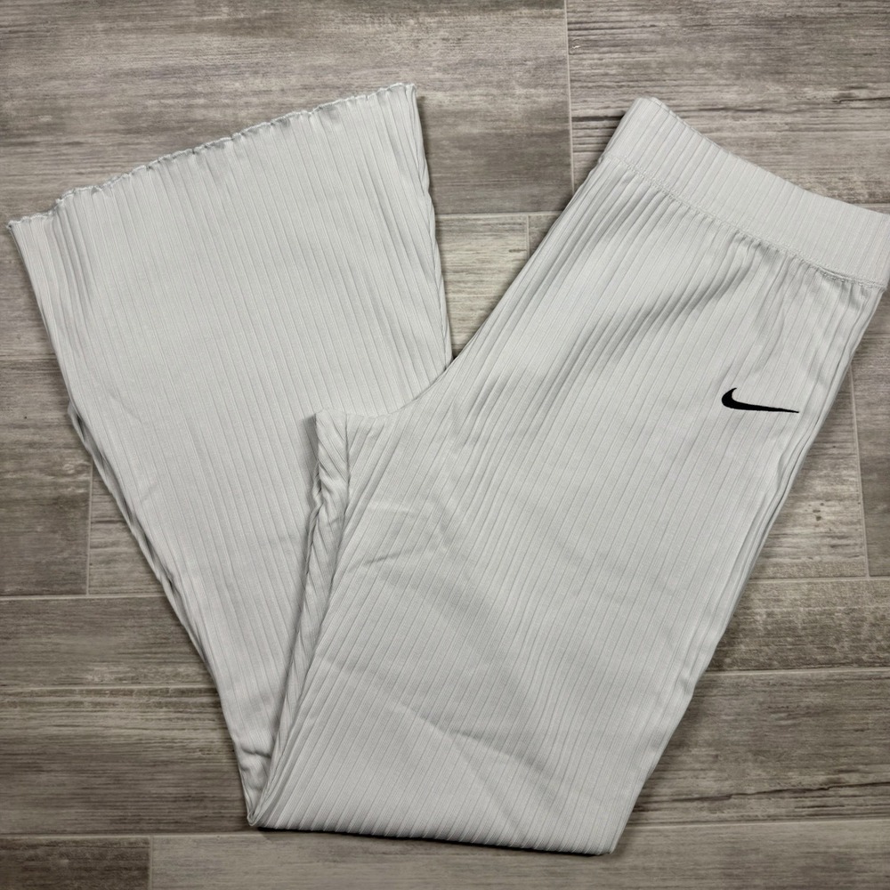 $80 Nike Women's‎ XL Sportswear High Waisted Ribbed Jersey Pants DV7868-025 NWT